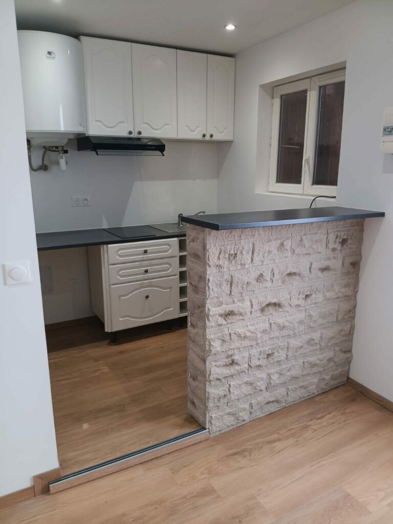 rénovation complète d'un appartement T2 en T2bis